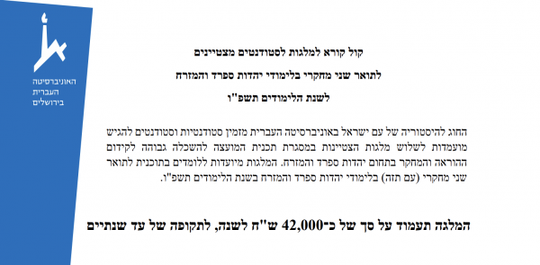 Applications Spanish and Eastern Jewry